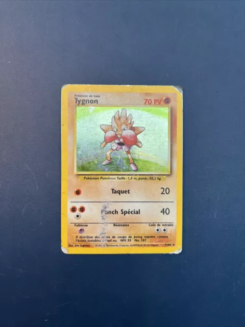 Carte Pokémon TYGNON 7/102 Holo Set de Base