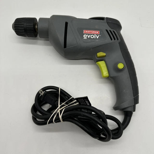 Taladro con cable sin llave Craftsman Evolv 320.17217 3/8" 120 V tienda de herramientas eléctricas garaje