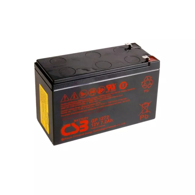 CSB GP1272 F1 GP1272F1 Batterie Scelle au Plomb 12V 7,2Ah Faston 4,8mm