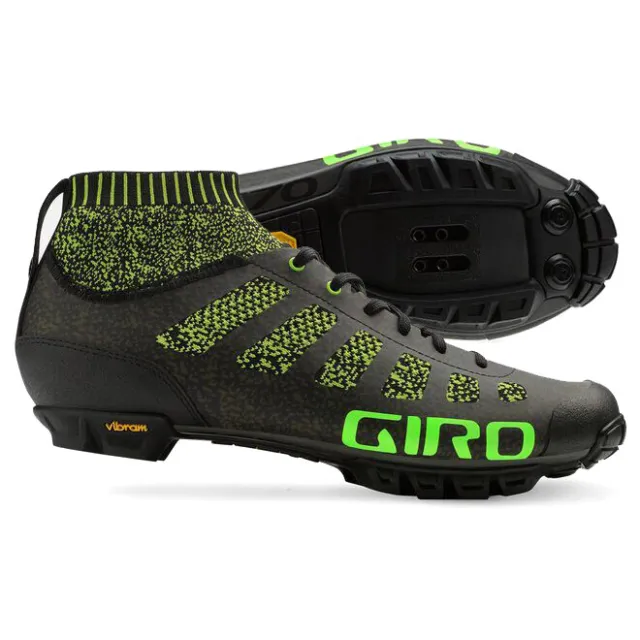 Giro Empire VR70 Knit Lace Up MTB Mens Cycling Shoes Green/Black - EUR 43, 45