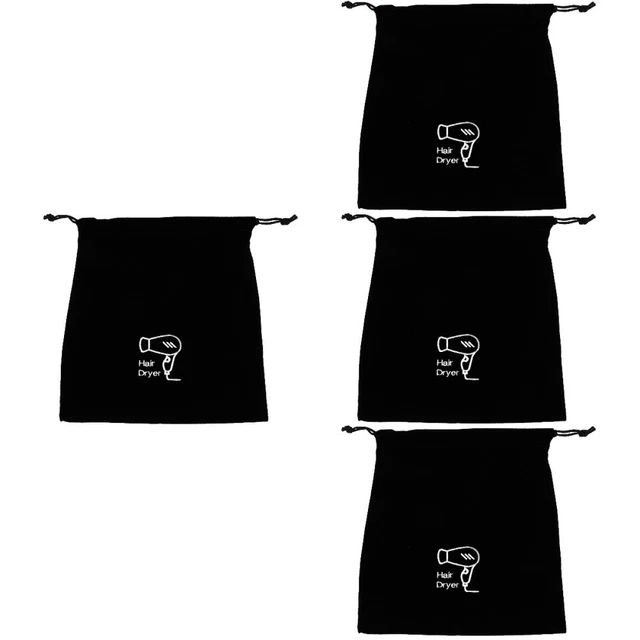 4 Pc Sac De Rangement Pour Sèche-cheveux Cas Organisateur D'étagère À Main