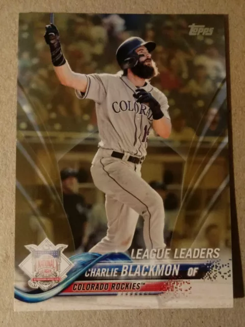 2018 Topps Series 1 - 273 - Charlie Blackmon LL (Gold) 1131/2018 - Rockies