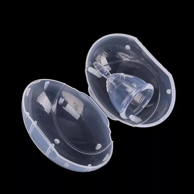1x Transparente Menstrual Tazas Femenino Reutilizable Silicona Médico con V < 3
