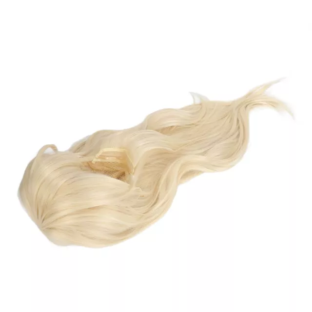 Women Long Wavy Wig Light Gold Long Curly Wavy Cosplay Costume Synthetic GSA