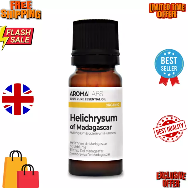 Organic Helichrysum of Madagascar Essential Oil - 10ml - 100% Pure, Natural