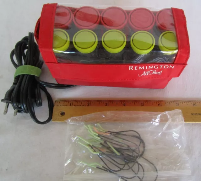 Remington All That! Travel Case 10 Electric Hot Curl Rollers w/ Clips