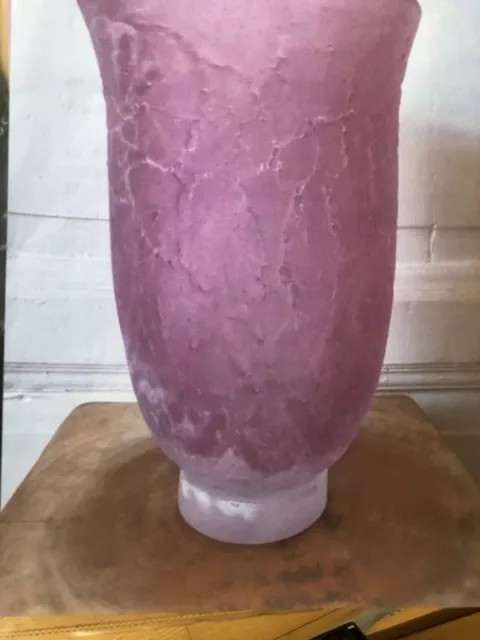 GINO CENEDESE - Große Vase Vetro a Scavo/Ice Glas - signiert