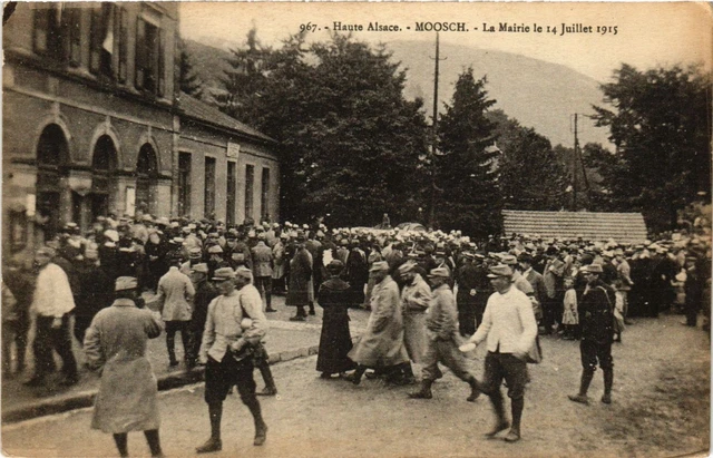 CPA AK Militaire Moosch - La Mairie le 14 Juillet (362230)