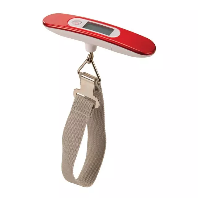 50KG Digital Travel Portable Handheld Weighing Luggage Scales Suitcase Bag - Red