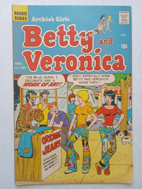 Archie's Girls Betty And Veronica #191 Bronze Age 1971 Comic Book