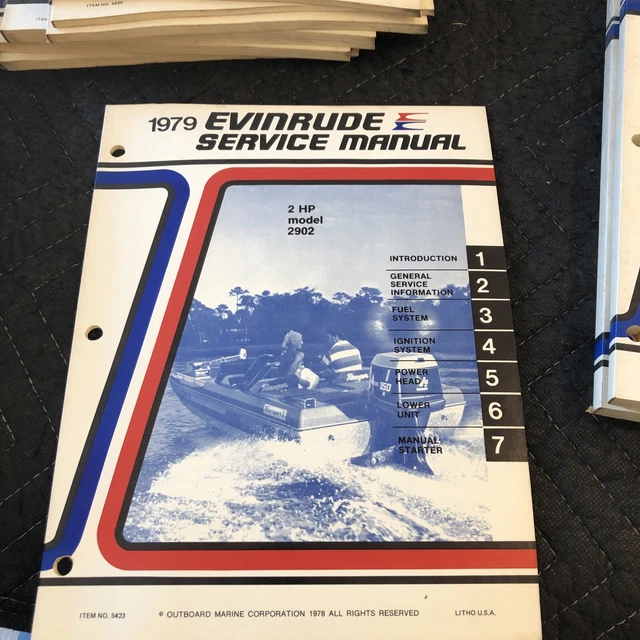 1979 Evinrude Outboard 2 HP Model 2902 Service Manual Item No. 5423