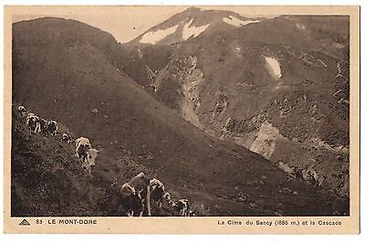 CPA 63 - LE MONT DORE (Puy de Dôme) 83. La Cime du Sancy et la cascade (troupeau