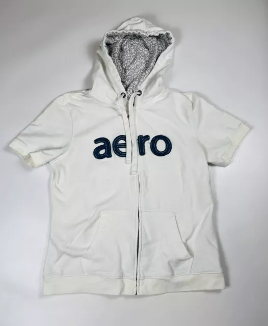 Aeropostale short sleeve full zip hooded fleece sz XL womens/juniors