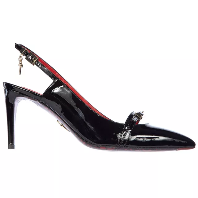 CESARE PACIOTTI PUMPS women L709275 Black leather spike heel shoes $492 ...