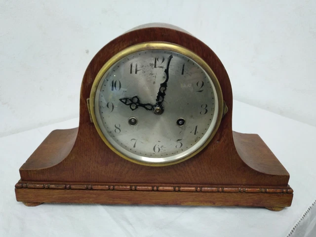 Horloge De Cheminée Junghans Art Déco – Bureau – Fonctionnement Correct – Belle Patine