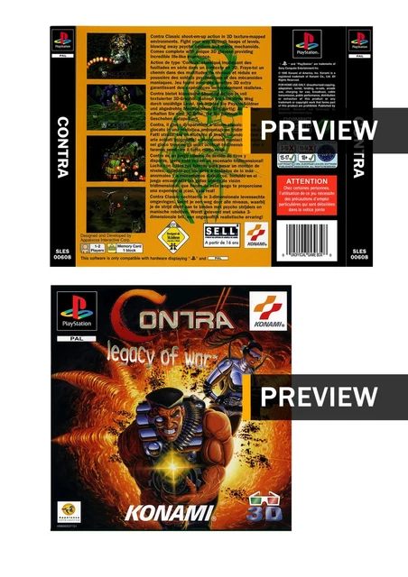 Jeu Playstation (PS1 / PSX) Contra Legacy Of War - Pal FR - Complet