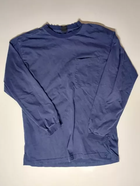 PATAGONIA SHIRT MENS Large Blue Long Sleeve Pocket tee Shirt Organic ...