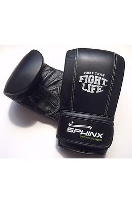 SPHINX guanti da sacco classic in pelle neri allenamento boxe arti marziali gym