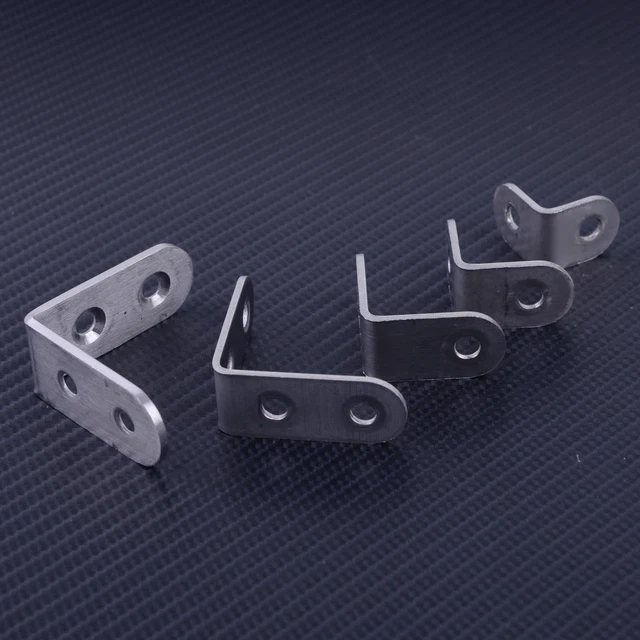 10x Stainless Steel L Shape Right Angle Bracket Corner Brace Joint Shelf Support