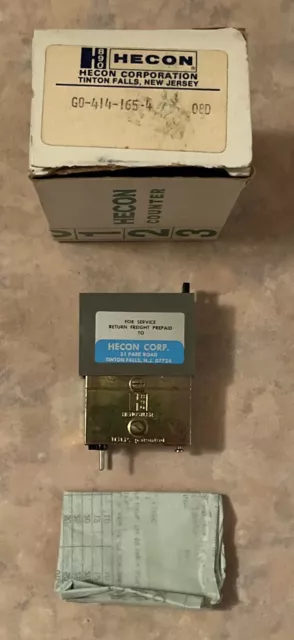 Danaher Hecon-G0 414 165-4, 4 Digit, Pushbutton Reset-24VDC-Totalizing Counter