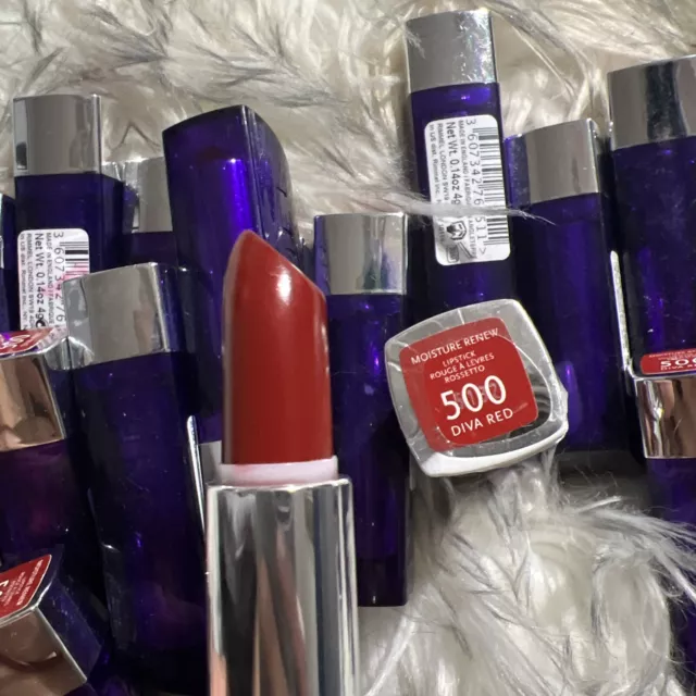 Rimmel London Moisture Renew Lipstick #500 Diva Red .14 Oz 4 Grams