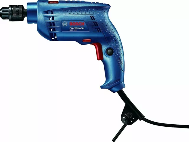 Taladro de impacto de plástico Bosch GSB de 450 vatios (azul) .......3...