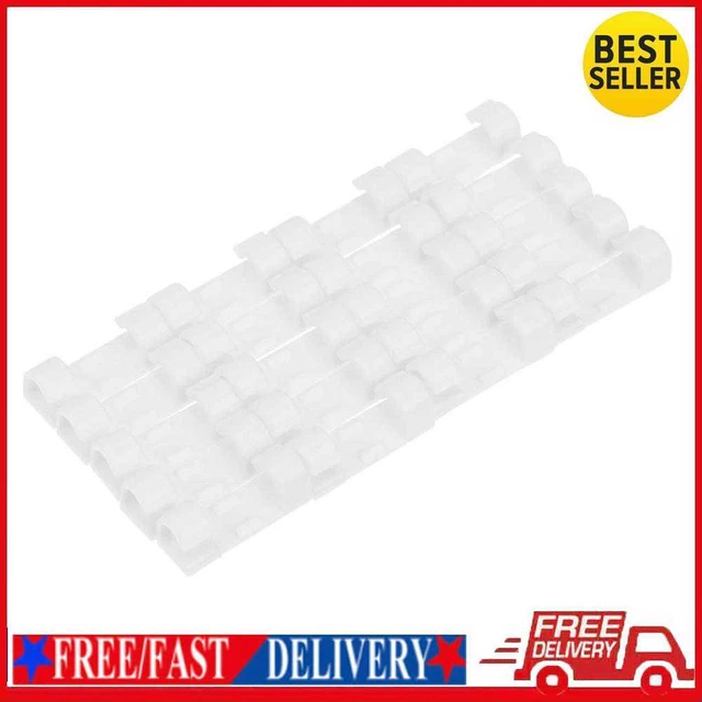 20 un. clips de cable soporte de alambre autoadhesivo para organizar cable (blanco)
