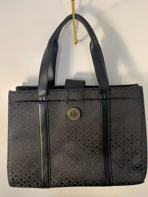 Tommy Hilfiger Black Tote Handbag Purse