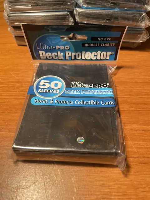 Lot 15 Packages Ultra Pro 50 Count Deck Protectors Black Card Sleeves