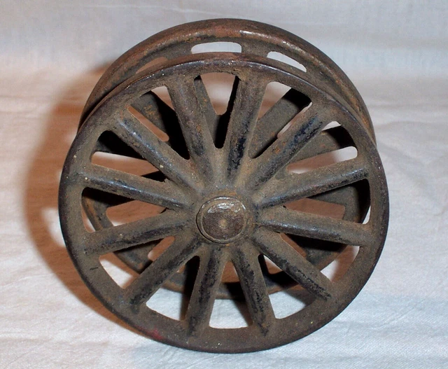 Old antique 4" Double Wheel Hardware for carrying a Sliding Barn or Garage Door