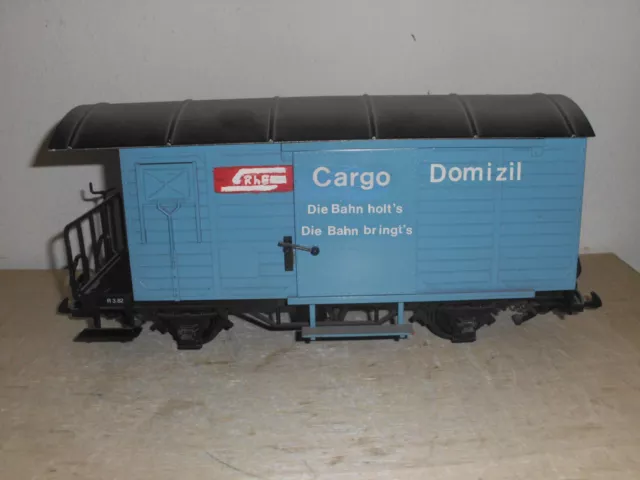 Y LGB 4027-Rh B gedeckter Güterwagen umackiert als Cargo Domizil neuwertig