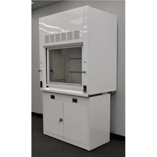 4' LABORATORY CHEMICAL Bench Fume Hood w/ Valves / Outlet / Storage ...