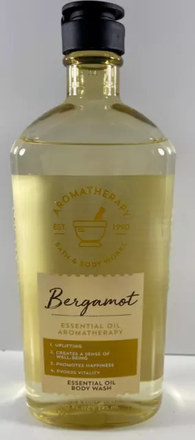 BATH & BODY Works Aromatherapy BERGAMOT Essential Oil Body Wash 10oz ...