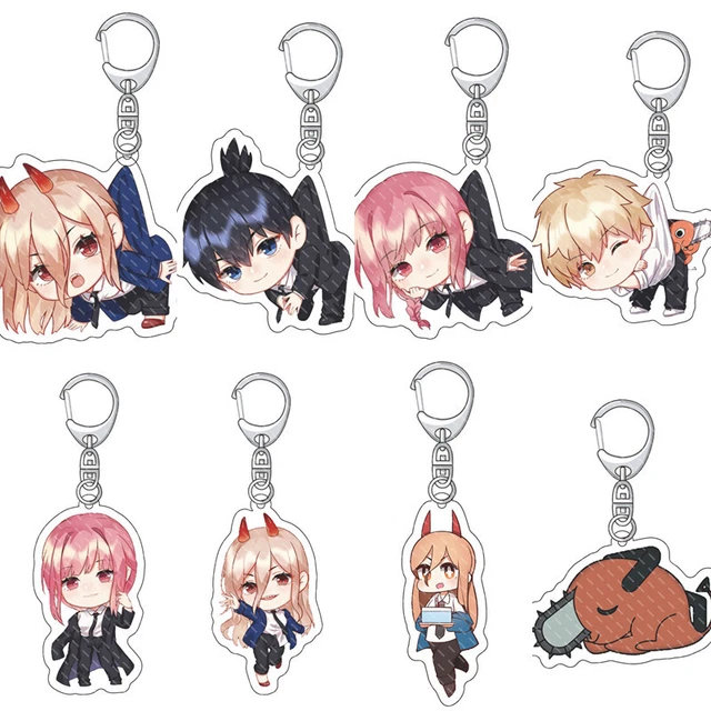 MANGA CHAINSAW MAN Anime Makima Keychain Pochita Power Angel Keyring