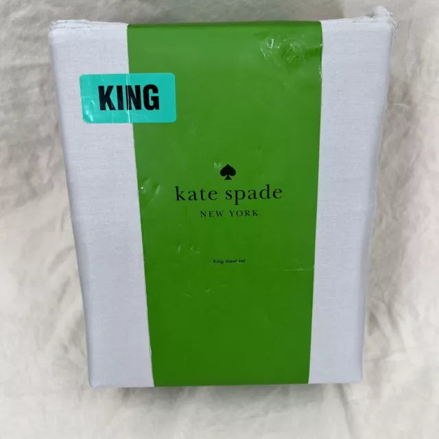 Kate Spade Queen Sheet Set Beige 4 Pc 100% Cotton Sateen Soft Bedding