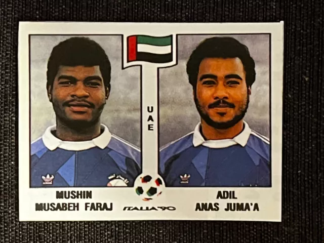 Sticker Panini World Cup Italy 90 Faraj Anas Juma'a Uae # 307 Recup Removed