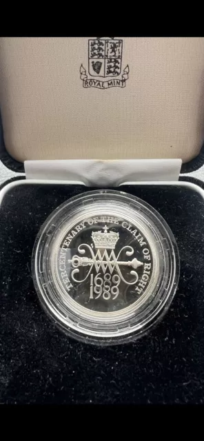 1989 Claim Of Rights Silver Proof £2