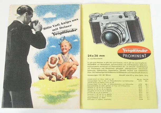 Voigtlander Vito II, Vito III, Prominent Camera Brochure in German