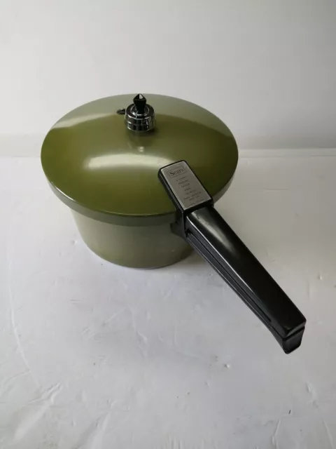 Vintage Sears Presto Pressure Cooker Avocado Ombre Finish 4QT "Used" Retro 70's