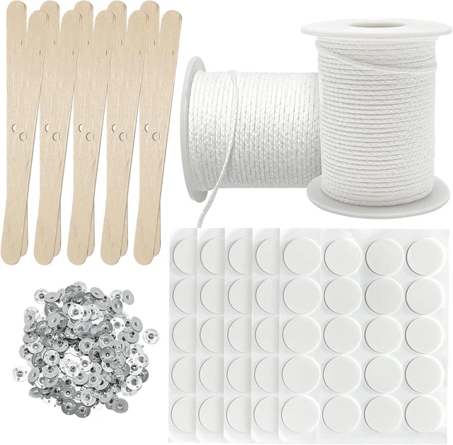 comforder Sabbia per Candele con stoppini, granuli di Cera, Candele Fai da Te, 400 g, Perline di Cera per Candele + 4 stoppini per Candele (Rosa