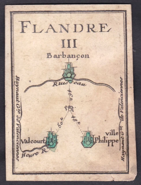 1780 Flandern Frankreich carte a jouer Spielkarte playing card cards cartes