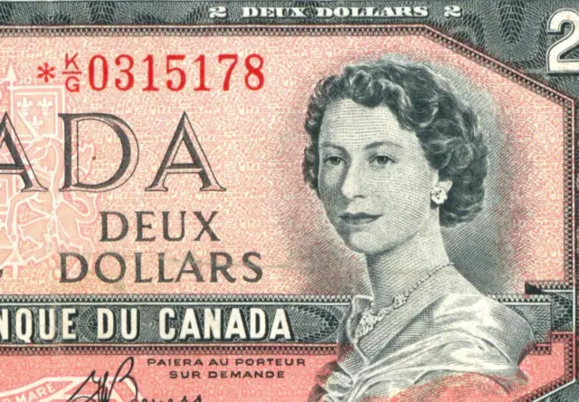 ((STAR - REPLACEMENT)) $2 1954 Bank of Canada - Ottawa ** DAILY CURRENCY AUCTION
