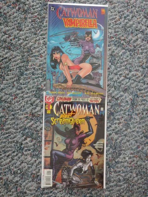 CATWOMAN / VAMPIRELLA THE FURIES (DC Harris Comics 97) Jim Balent + SCREAMQUEEN