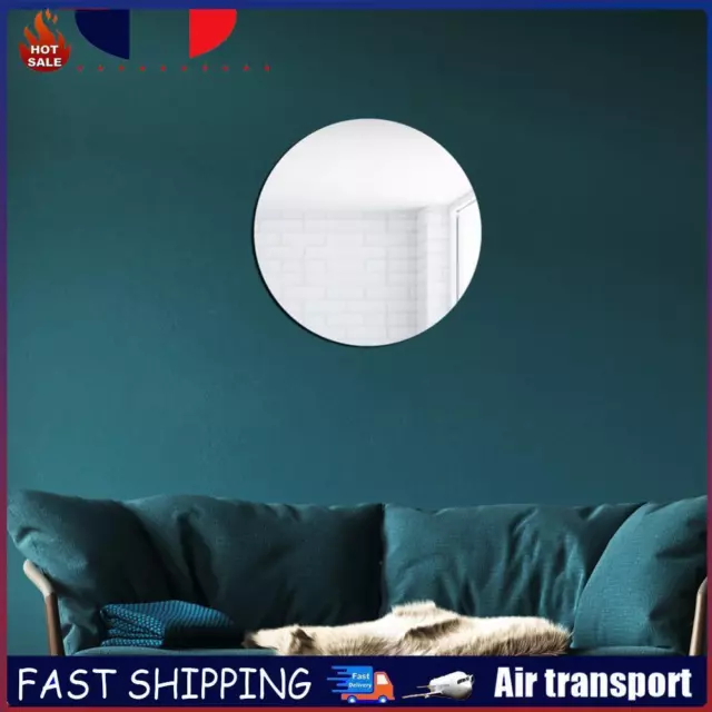 Miroir 3D Rond Autocollant Mural Chambre Maison Acrylique Décoration Murale (Arg