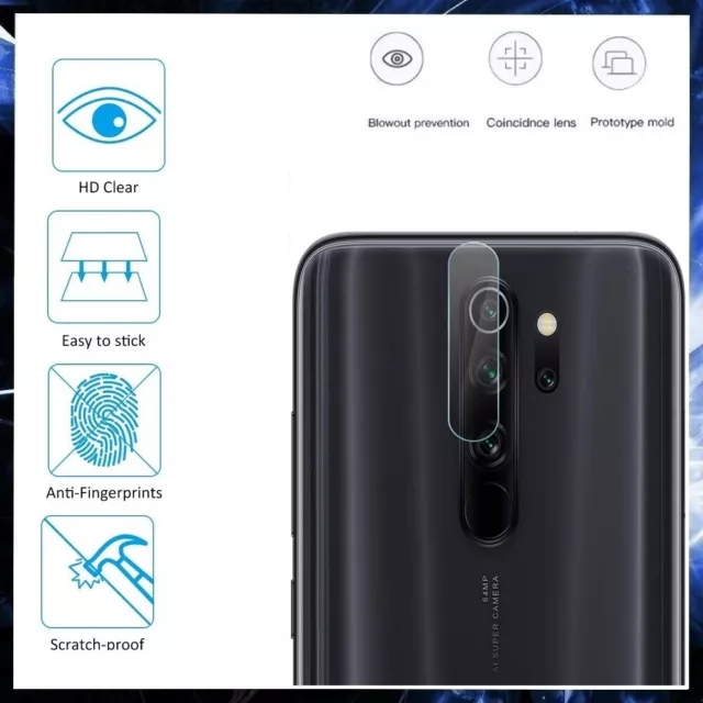 Protection Caméra Pour Xiaomi Redmi Note 8 Pro Film Verre Trempé Lentille Vitre