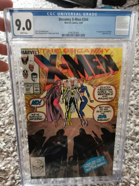 Uncanny X-Men #244 CGC 9.0 1st App Jubilee Marvel Comics 1989