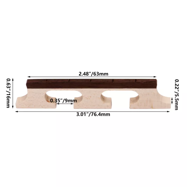 5 String Banjo Bridge Replacement Parts Maple & Rosewood