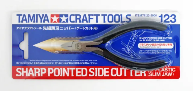 Tamiya 74123 Craft Tools Sharp Pointed Side Cutter For Plastic (Slim Jaw)
