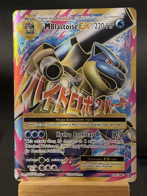 Pokemon Card M Blastoise EX 102/108 Evolutions Full Art Near Mint