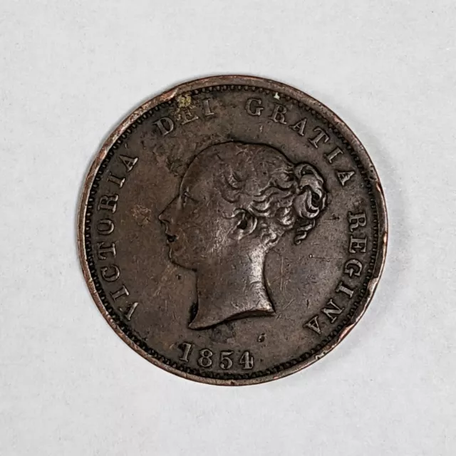 1854 New Brunswick Canada Half Penny Token